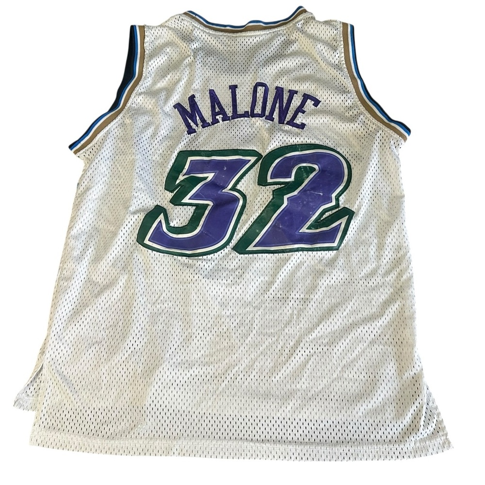 Adidas Men Utah Jazz Karl Malone Jersey Sz Medium - Picture 2 of 7